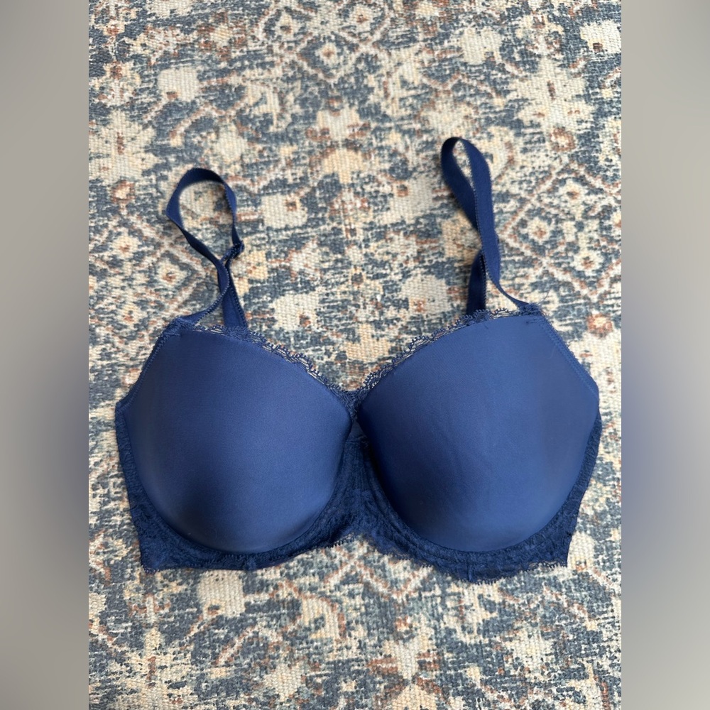 Victoria’s Secret Dream Angels Lined Demi Bra Navy 32DDD